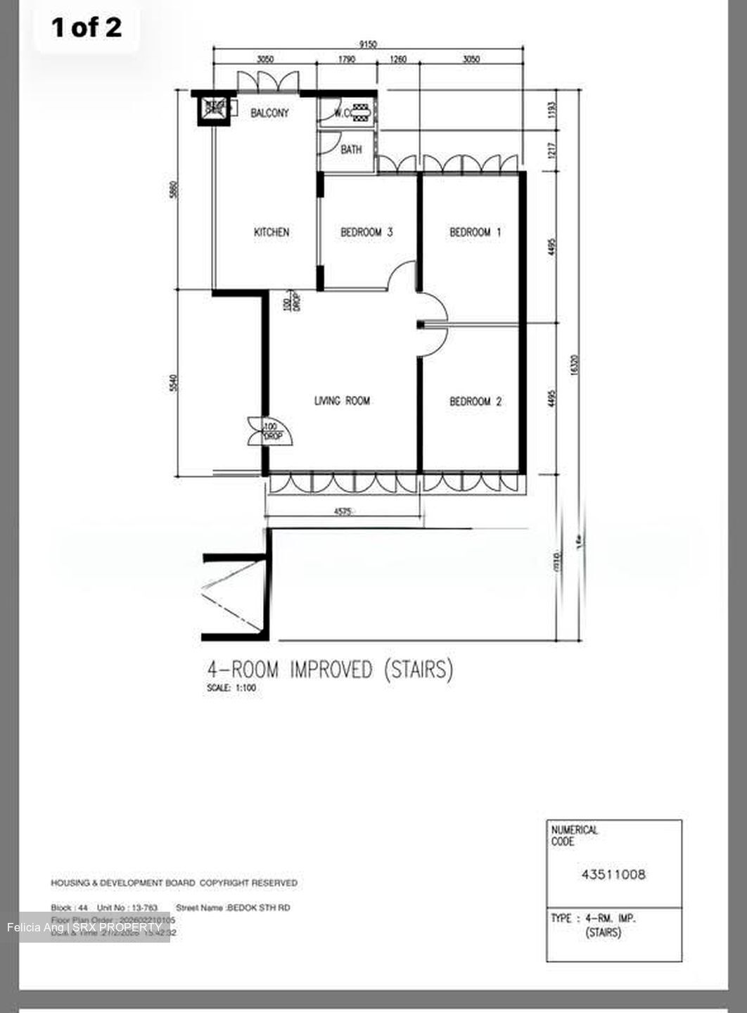 Blk 44 Bedok South Parkview (Bedok), HDB 4 Rooms #528468641